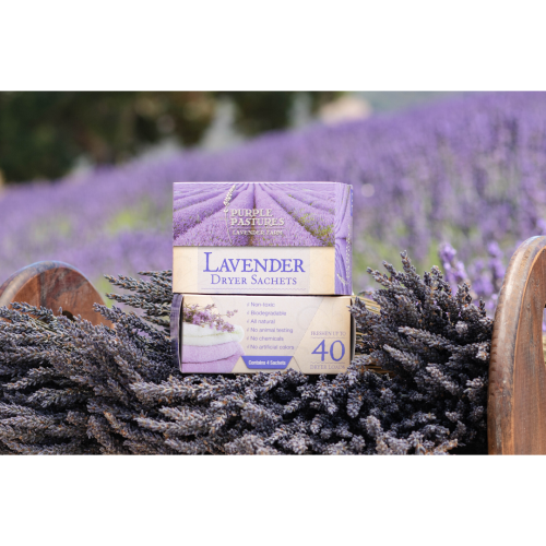 Purple Pastures Lavender Dryer Sachets, 4-count box