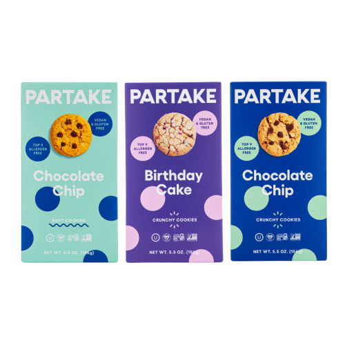 Partake Foods Gluten Free Crunchy Chocolate Chip Cookies, 5.5 OZ