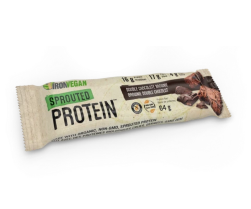 Iron Vegan Double Chocolate Brownie Protein Bar Reviews | Social Nature