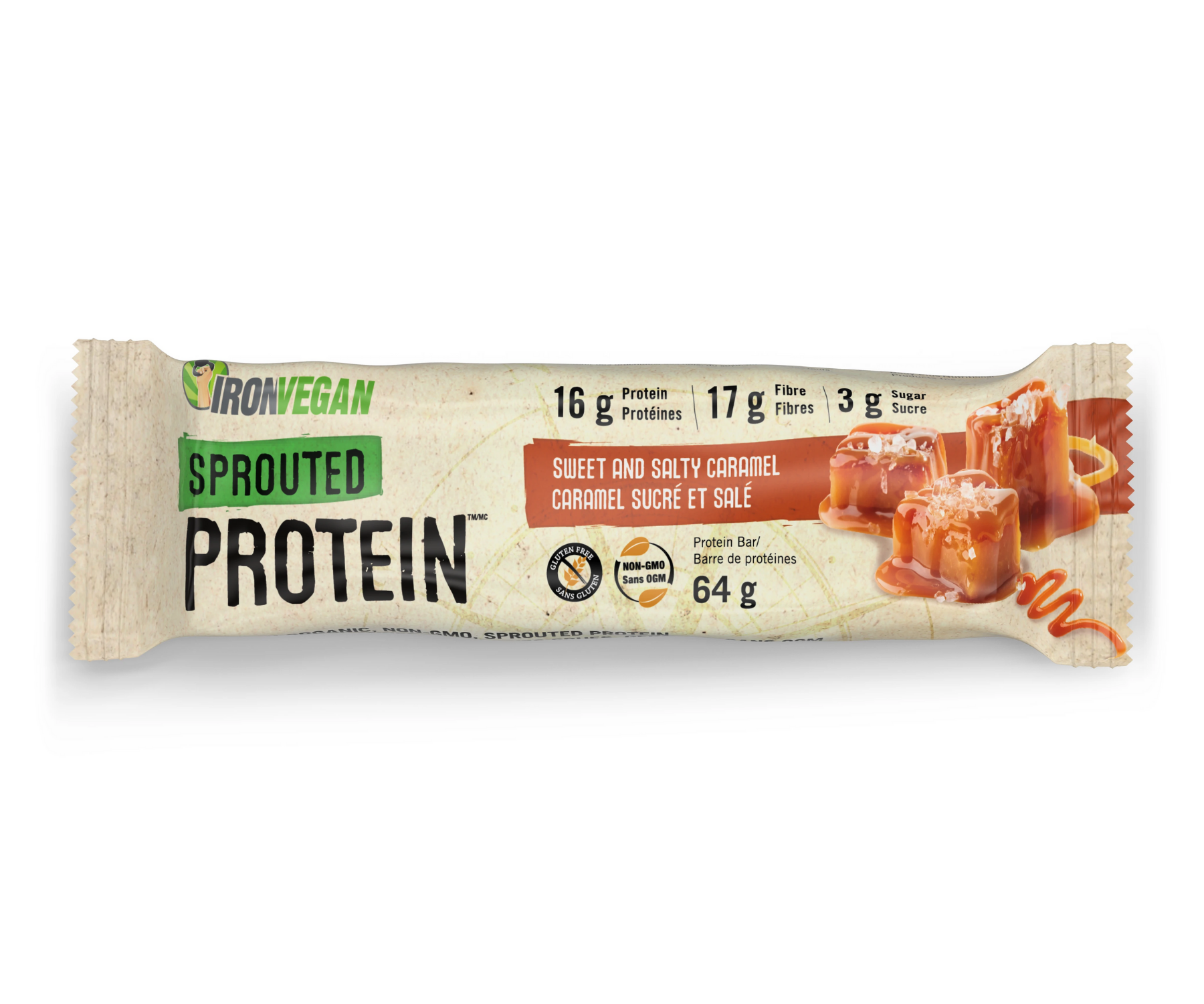 Iron Vegan Sweet and Salty Caramel Protein Bar