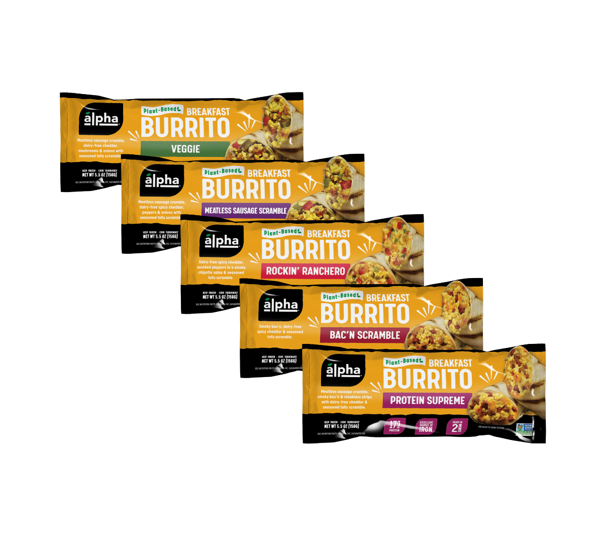 Alpha Foods Plant-Based Breakfast Burritos