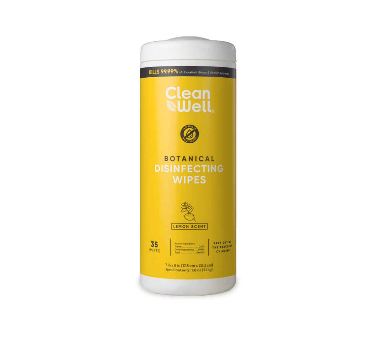 CleanWell Botanical Disinfecting Wipes