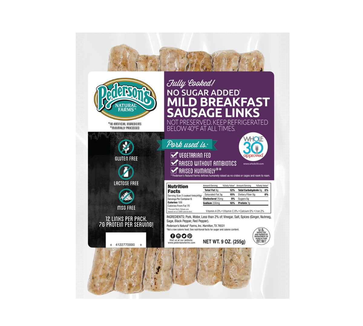 Pederson's Natural Farms Breakfast Sausage Links