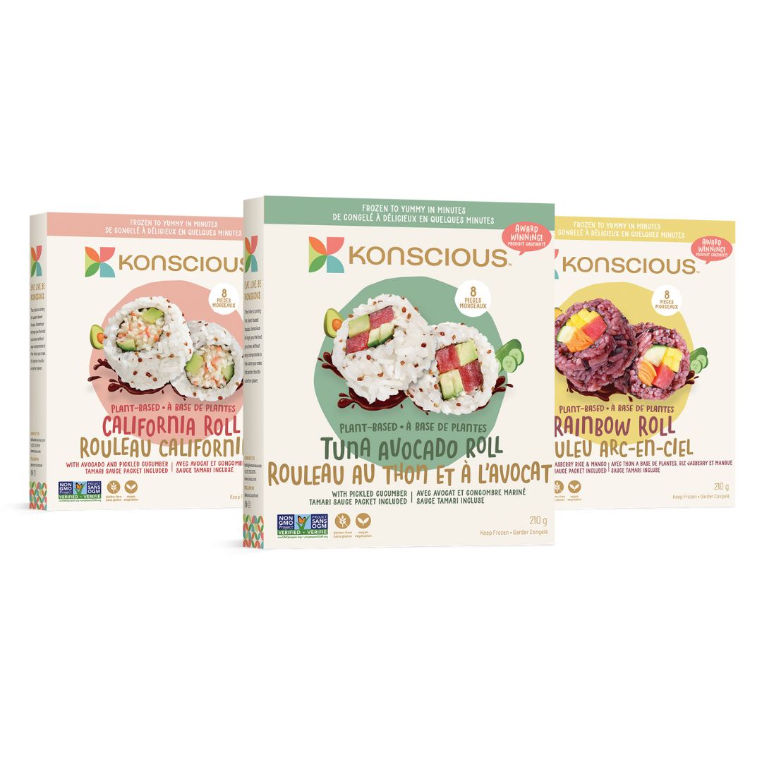Konscious Foods Plant-Based Sushi Rolls - Featured