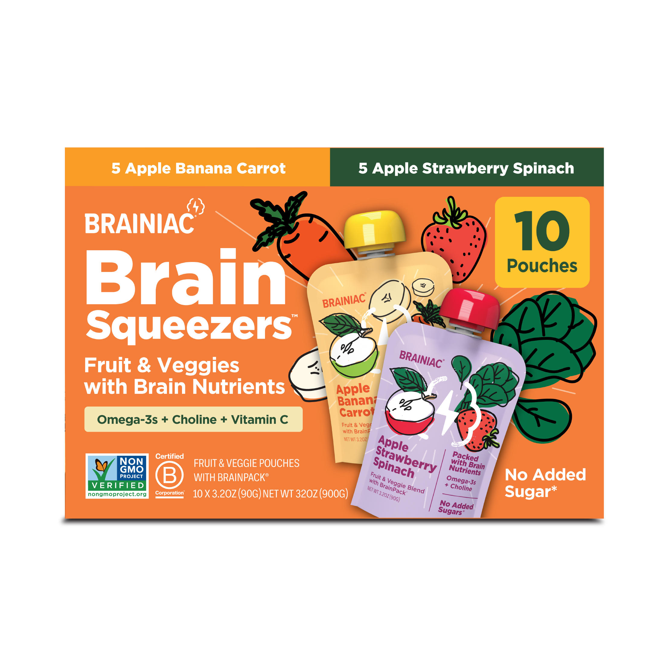 Brainiac Foods Fruit & Veggie Applesauce