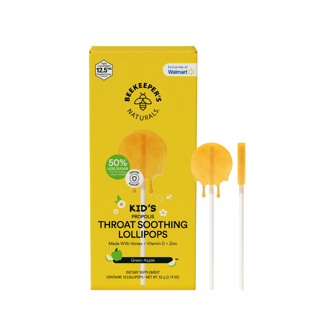 Beekeeper’s Naturals Kids Throat Soothing Pops