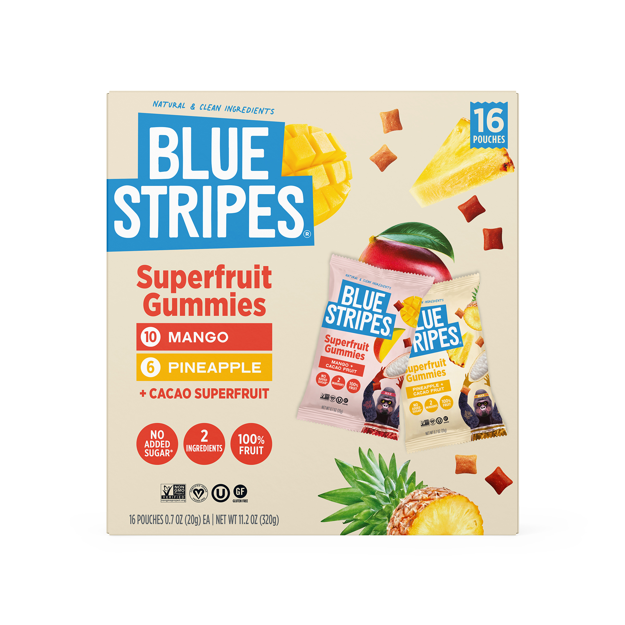 Blue Stripes Superfruit Gummies 16pk - Featured