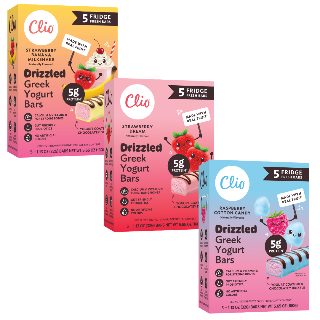 Clio Snacks Drizzled Greek Yogurt Bar