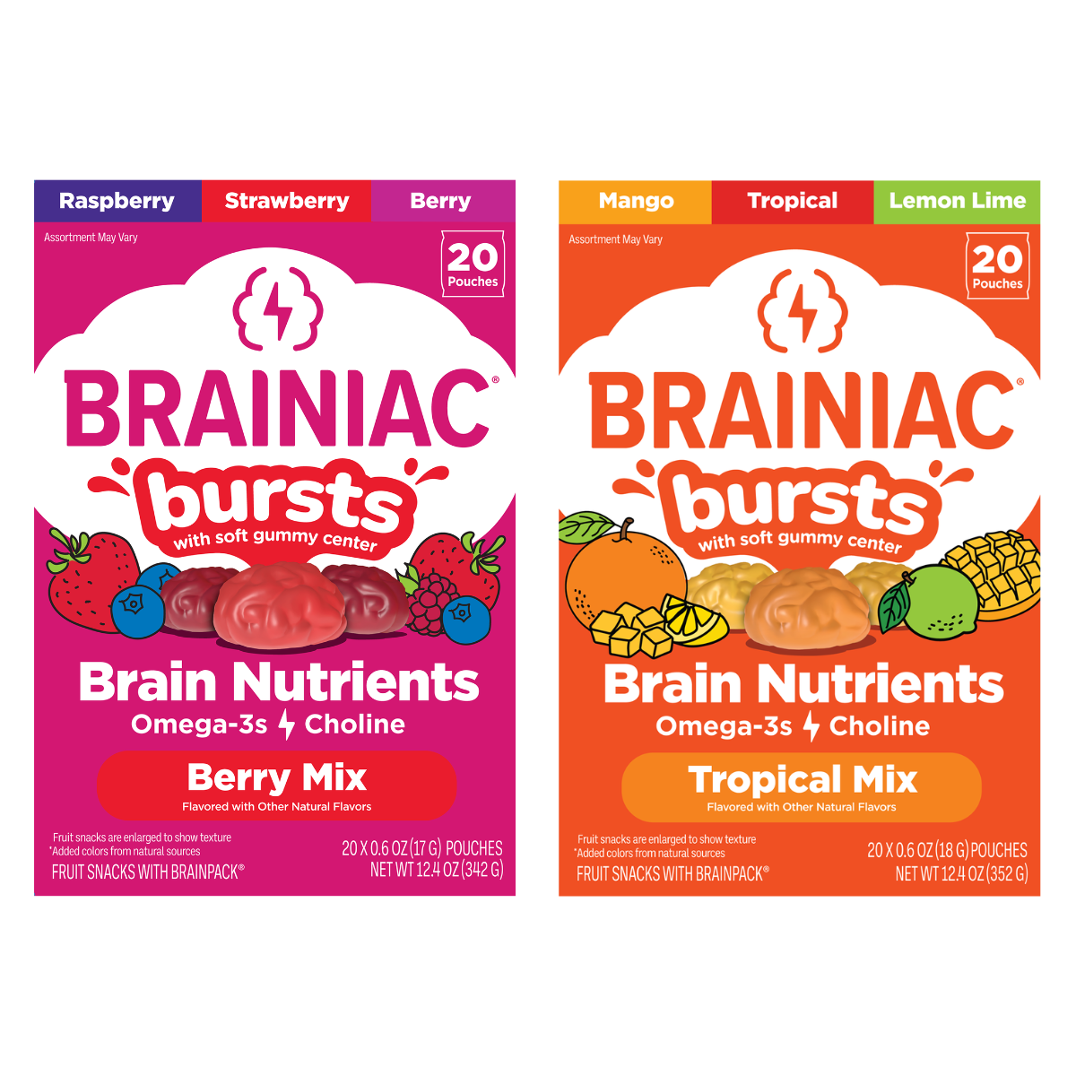 Brainiac Foods Fruit Snack Bursts