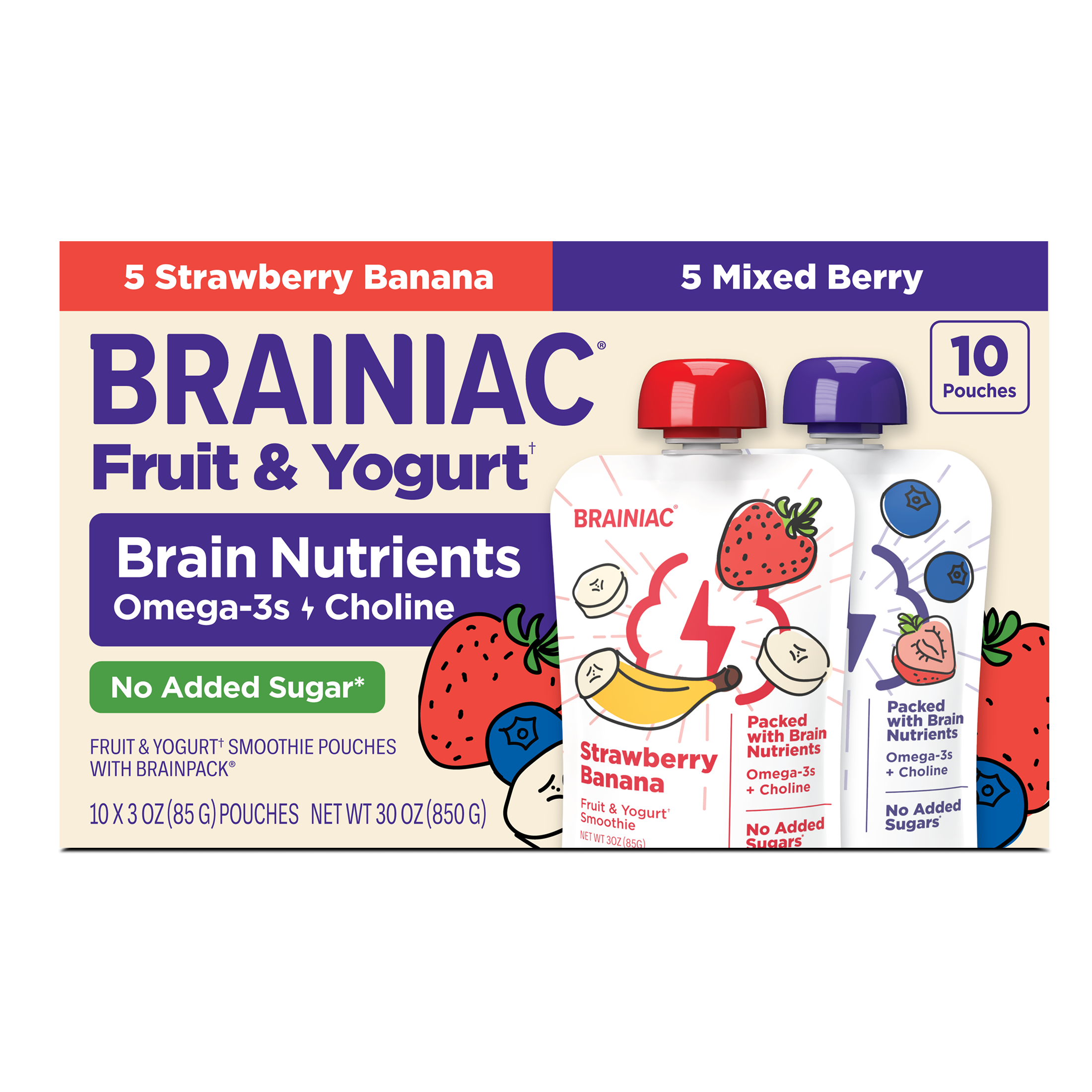 Brainiac Foods Fruit & Yogurt Smoothies